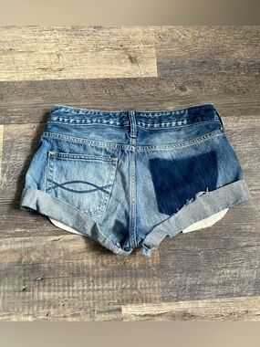 Abercrombie & Fitch low rise patchwork denim mini shorts size 2